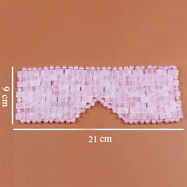Rose Quartz Eye Mask Massager Natural Jade Eye Mask Stone Sleep Mask Face Massager Sleeping Eye Mask For Eye Relax Eye Care Tool