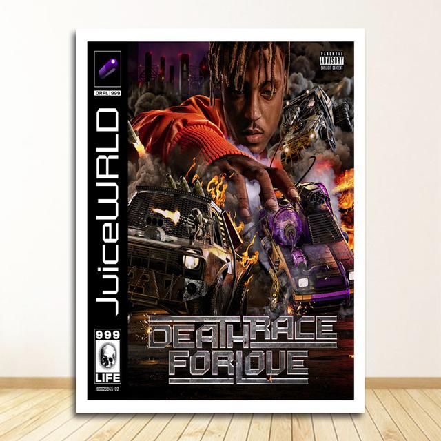 Juice Wrld Death Race for Love горячий альбом рэп хип-хоп музыка звезда искусство холст картина плакат настенный домашний декор Quadro Cuadros без рамки