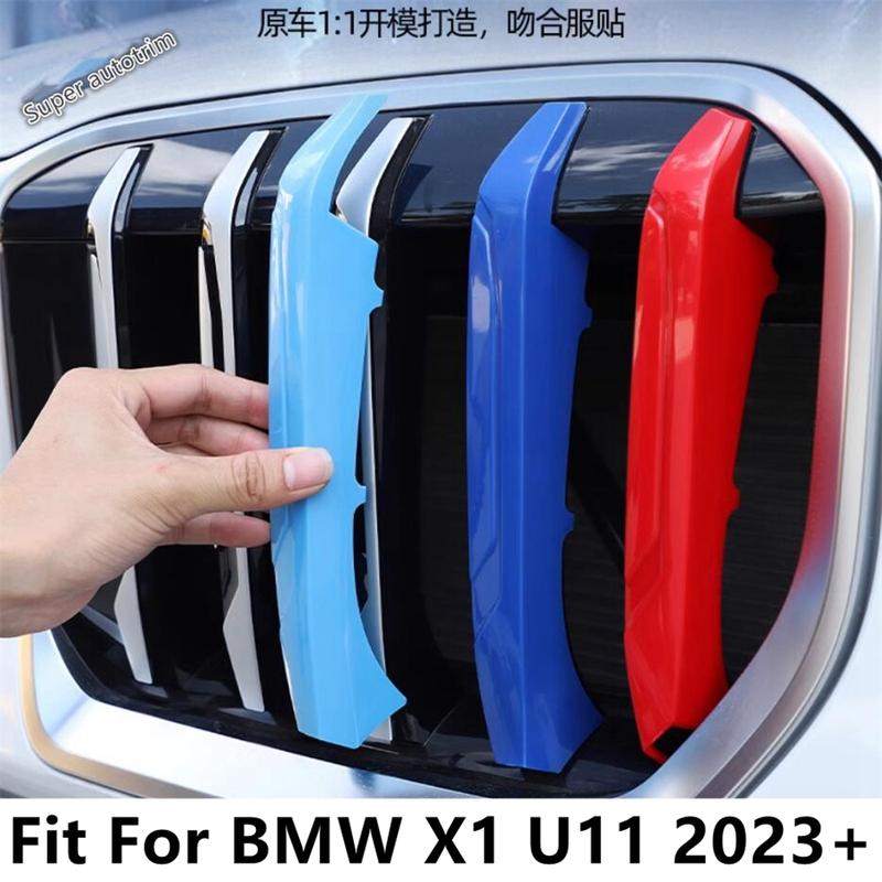 3PCS Tricolor Front Grill Racing Grill ert Buckle Decoration Strip Cover Trim Accessories Exterior For BMW X1 U11 - 2025