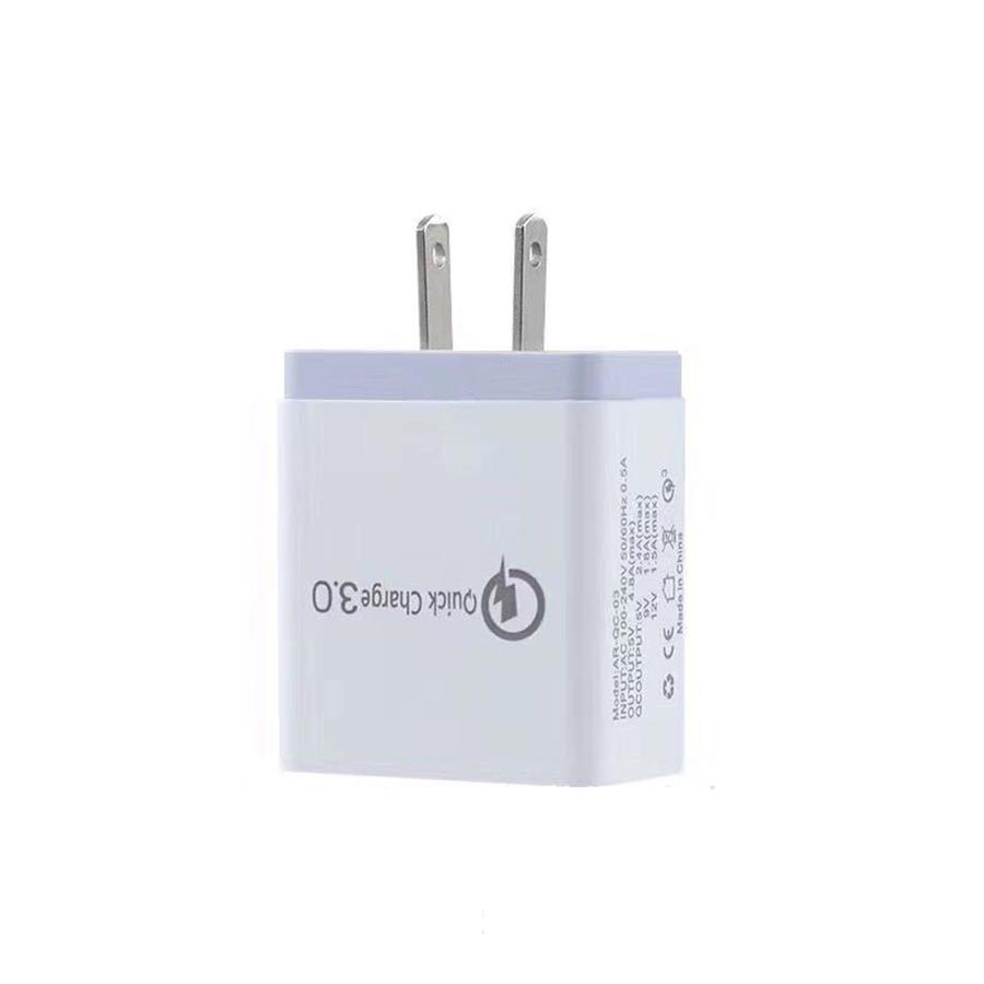 Быстрое зарядное устройство 3.0, 4-портовое USB-зарядное устройство для настенного использования с технологией USB-зарядки для iPhone 7/7 Plus/6S/6S Plus/5SE/iPad/LG /Samsung/HTC/Nexus и других