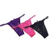 CHROME CRANE Set Underwear Lace Sexy Lingerie L3S01 Women's T-back 3-piece (W01.Mix5)