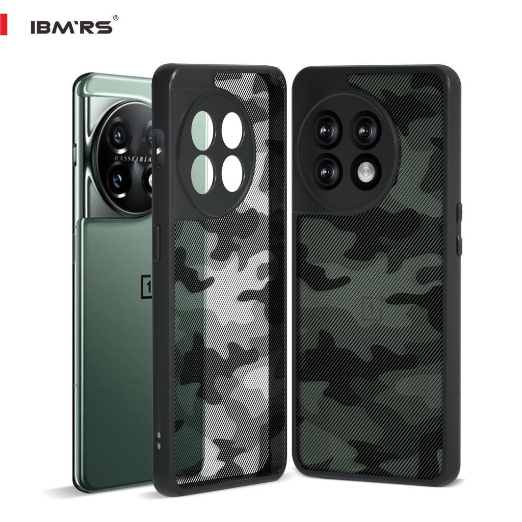 (Comes with Wrist strap)IBMRS for OnePlus 11 Case,Flexible Tpu and Transparent Hard PC Back Cover Hybrid Camouflage Protective Case