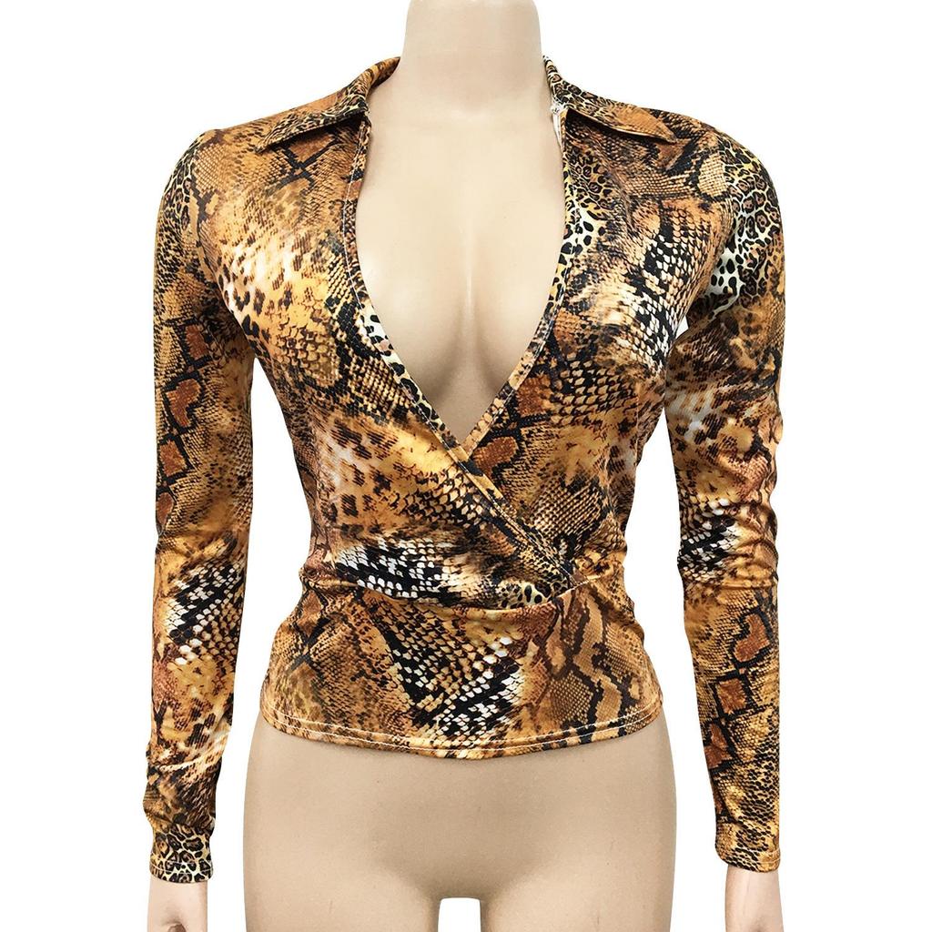 Европейская и американская мода V-образный вырез цифровая печать длинный рукав комплект брюк