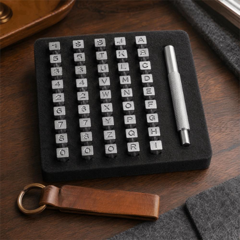 37pcs Stamping Dies Number Punch Set Punch Tool DIY Leather Stamping Kit Leather Crafting