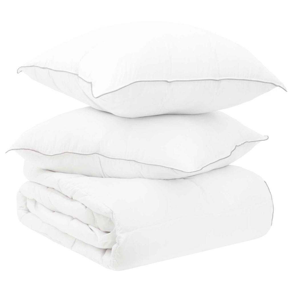 White Bamboo Fiber Bedding Set with Pillow 2 pcs