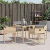 VidaXL Chaises de jardin avec coussins lot de 4 mélange beige 365006