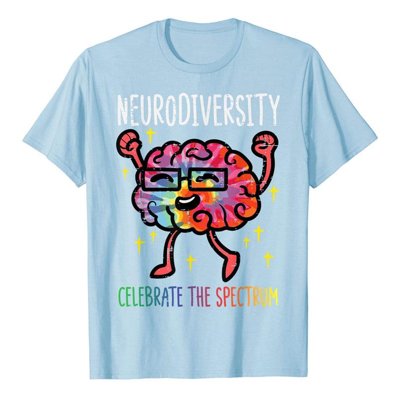 Neurodiversity Brain Autism Awareness ASD ADHD Unisex Women Kid TShirt Cute Graphic Tee Y2k Top Lovely Gifts Short Sleeve Outfits