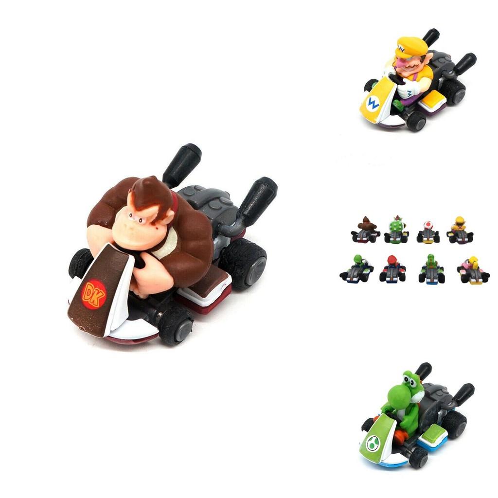 Stunning Super Mario Kart Pullback Autodoll Set With 8 High-quality Pvc Figures