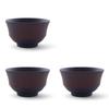 Мисо-суп Темный Набор из x Текущая модель J-kitchens Миски, Деревянные, Кисай, Коричневый, Средний, 3, 11.3см 6.8см,