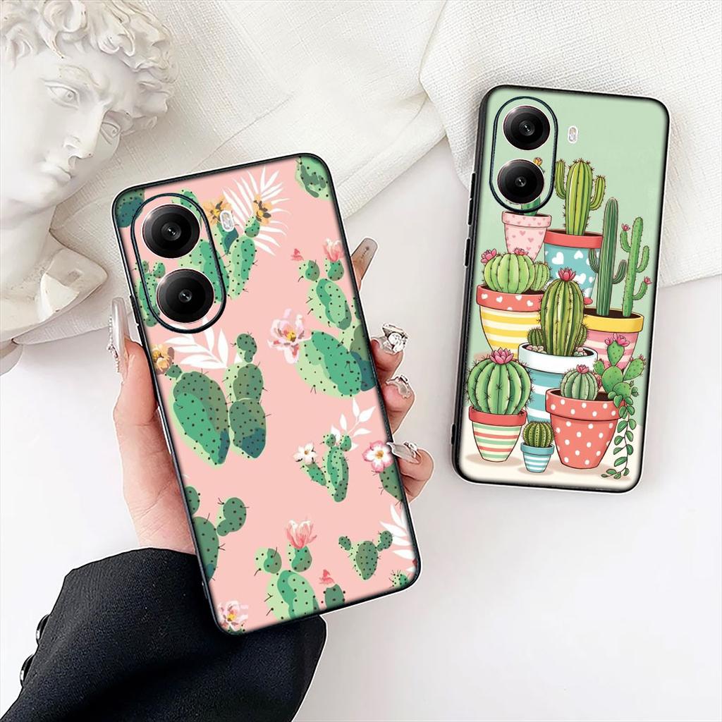 Cactus Wallpaper Phone Cover for Xiaomi Redmi Note 12 11 10 A3 Pro 10A 10C 12C Note12 5G Protective Case