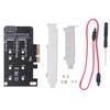NGFF M.2 To PCIe Adapter Support NGFF B Key M Key PCIe X4 Card with SATA 3.0 Cable for 2242 2260 2280 SSD
