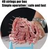 49 отверстий Форма для шашлыка из мяса Резак для мяса Баранина Говядина Шампур для барбекю Портативная коробка для изготовления шашлыка Аксессуары для барбекю