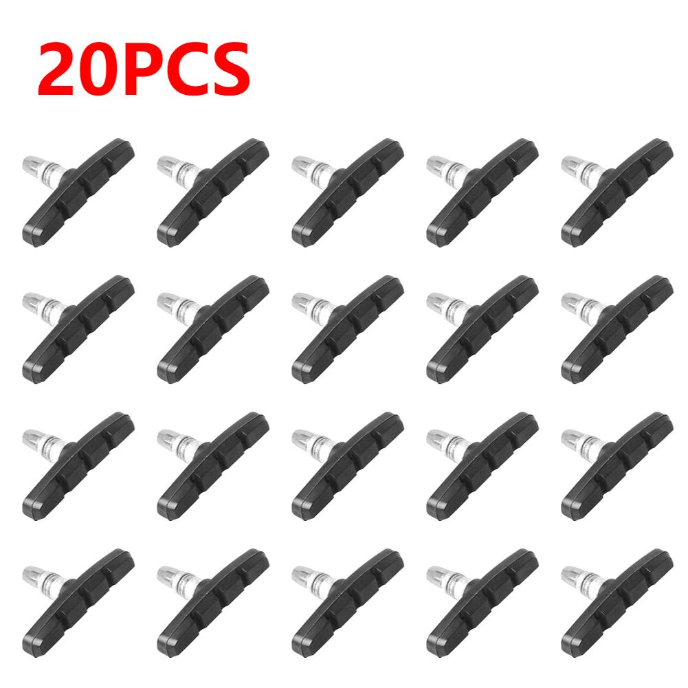 1-30 шт. Прочные бесшумные тормозные колодки для велосипеда, колодки-туфли для V-brake, резиновые запчасти для горных, складных велосипедов