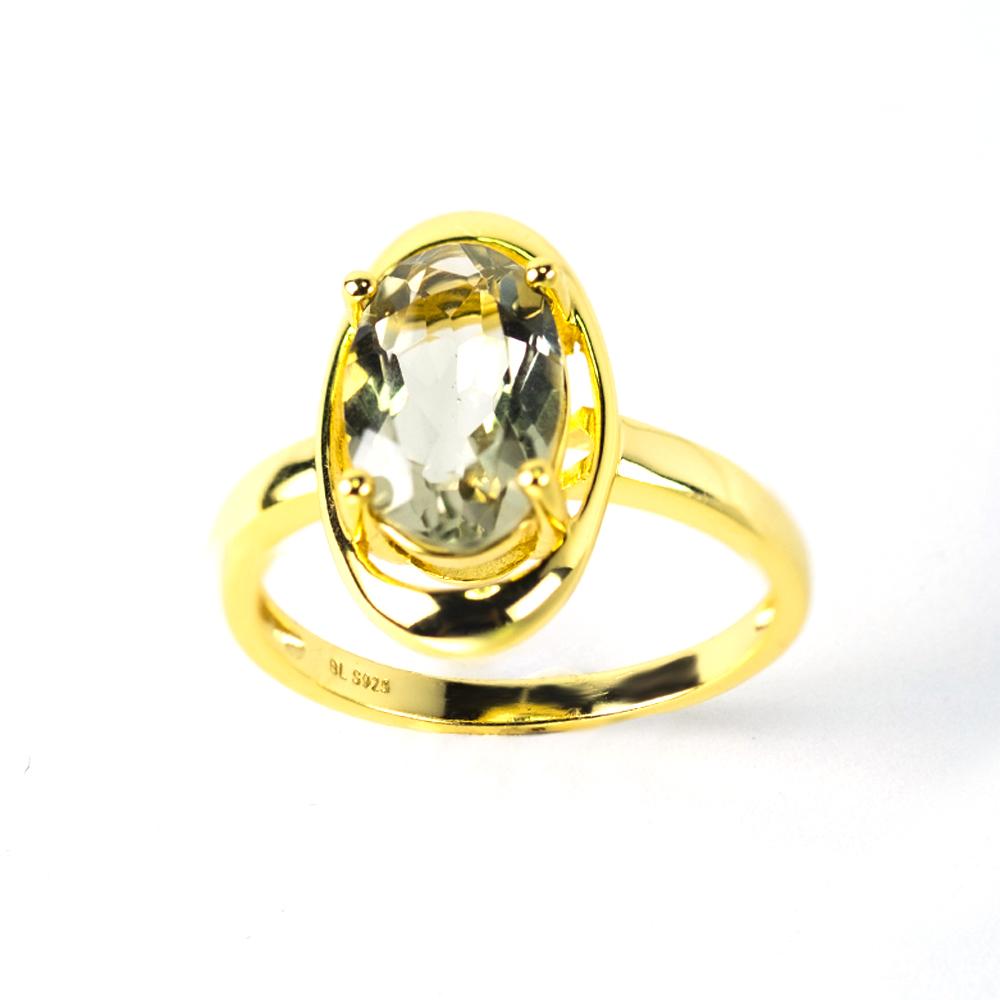 НОВЫЙ!!! Ювелирные наборы из стерлингового серебра 925 пробы с натуральным зеленым аметистом, серьги с застежкой, кольцо, драгоценный камень для женщины, жены, лучший подарок 2022