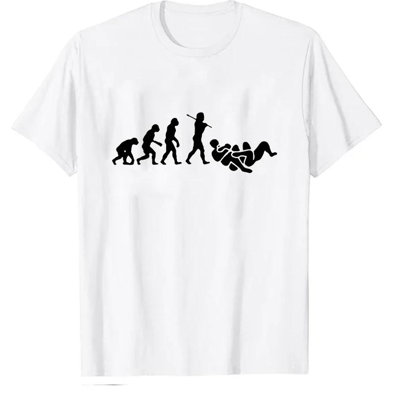 Футболки для мужчин Эволюция дзюдо Классические графические футболки Футболки с коротким рукавом Футболки оверсайз Футболки для мужчин Эволюция дзюдо