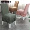Lastic Dining Chair Cover Thick Polar Fleece Solid Stretch Spandex Chair Cover for Kitchen Dining Room Banquet Wedding Hotel