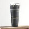 Durable Retro Tin Barrel Round Wrought Vase Beer Barrel Tin Flower Bucket  Farmhouse Table