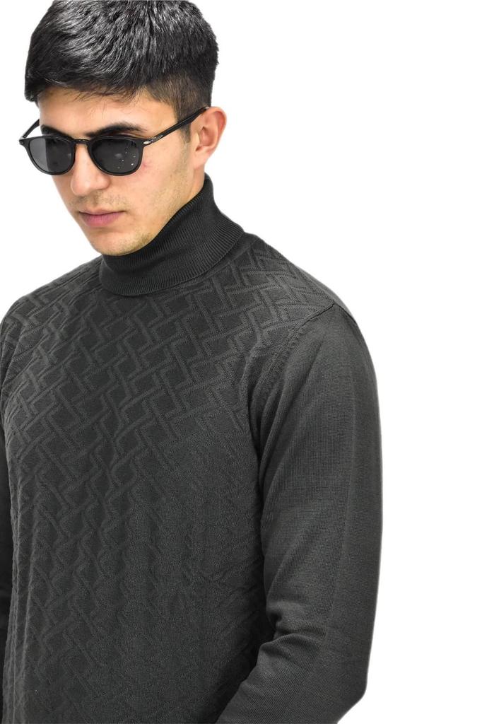 Men's Plus Size Plus Size Sweater Men's Sports Turtleneck Sweater R22507 Bgl-St03177