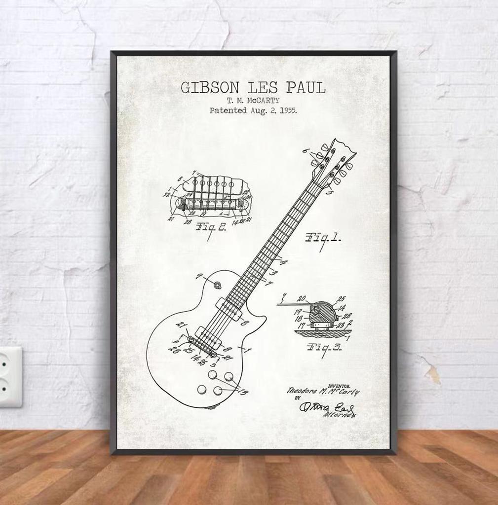 Ретро Простой Пианино Бар Кафе Музыка Фортепиано Линия Рок Доска Искусство Плакат Украшения Картина Core Холст HD Печать Без Рамки