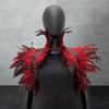 Шаль с перьями, накидка на плечо, мягкий регулируемый ретро-готический воротник, косплей, вечеринка, тело, сценическое представление, костюм танцора с искусственным воротником