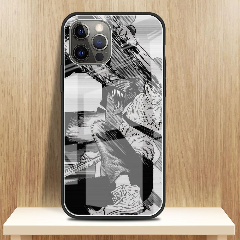 Прохладный стеклянный чехол «Человек бензопилы» для Apple iPhone 14 13 Pro 11 12 7 8 Plus SE 2022 XR X XS Max 6 6S, закаленный чехол для телефона