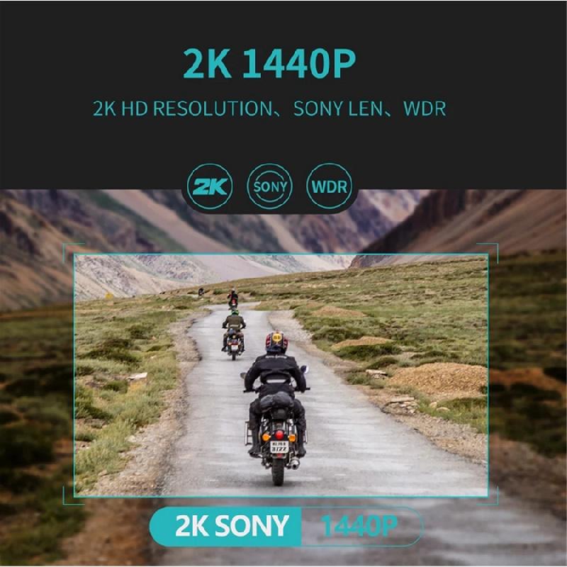 1440P 2K Screen Hd Motorcycle Wifi Camera Video Recorder Dvr G-Sensor Wide Angle