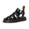 Dr. Martens Leather Soft Comfortable Hollow Out Roman Sandals Unisex Sandals Black 30766001