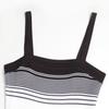Factory cross-border foreign trade spring and summer elegant sleeveless A-shaped pullover Tencel medium and long striped knitted dress