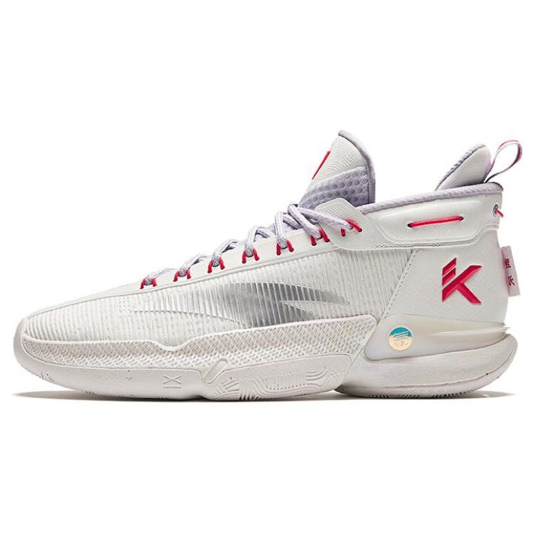 Anta Klay Thompson KT9 Новогодние мужские кроссовки Белые Красные 112411101-5