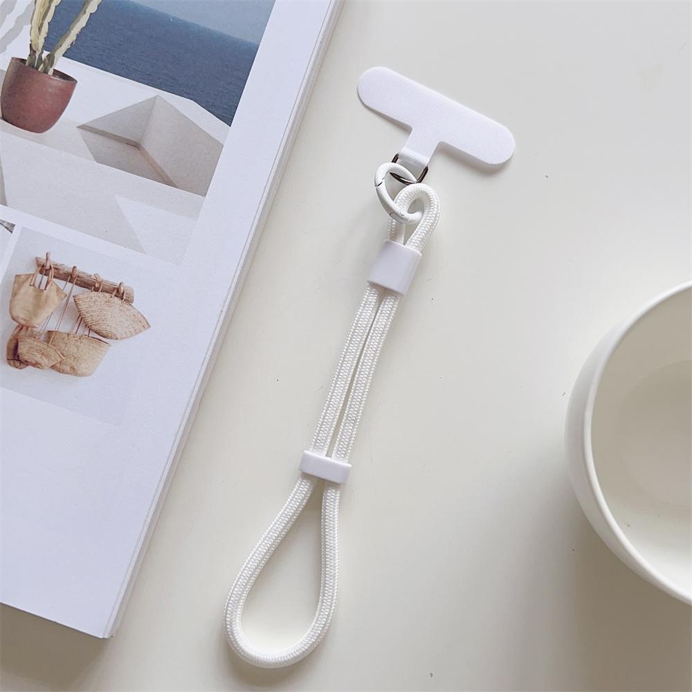 Регулируемый шнурок, подвесная веревка, ремешок на руку для мобильного телефона, универсальный короткий брелок, красочный защитный браслет на запястье