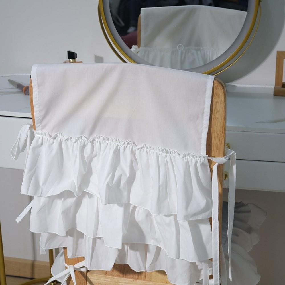 Decorative Chair Backrest Cover Washable Ruffle Cushion Simple Dining Chair Back Decor Restaurant