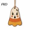 Vintage Cartoon Halloween Set Wooden Hanging Decor, Ghost Black Cat Pumpkin Owl Ornament, Rustic Mummy And Ornaments Wall Decor Gift Tags for