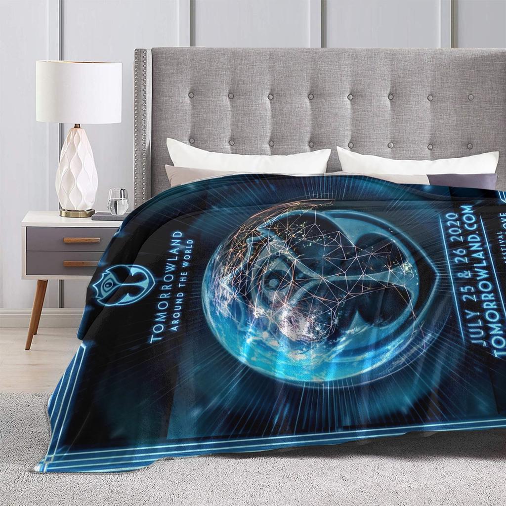 Tomorrowlands Music Festival Flannel Blankets Warm Throw Blanket for Living Room Decorative Fashion Bedspread Sofa Bed Cover