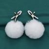 Pompom Anal Plug & Nipple Clamps - Unisex SM Training Toy with Lighted Plug