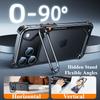 Oatsbasf Безрамочный металлический чехол для телефона в форме 9 для iPhone 17 Pro Max/17 Pro с подставкой Magsafe Минималистичный бампер Ударопрочный чехол