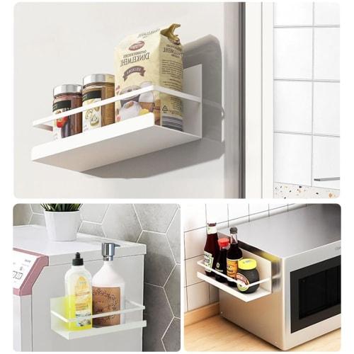 Magnetic Condiment Rack, Refrigerator Rack, Kitchen Rack, Bathroom Spice Rack, Magnetic Shelf, Magnetic Storage, Washing Machine Storage, Set of 2 Sup