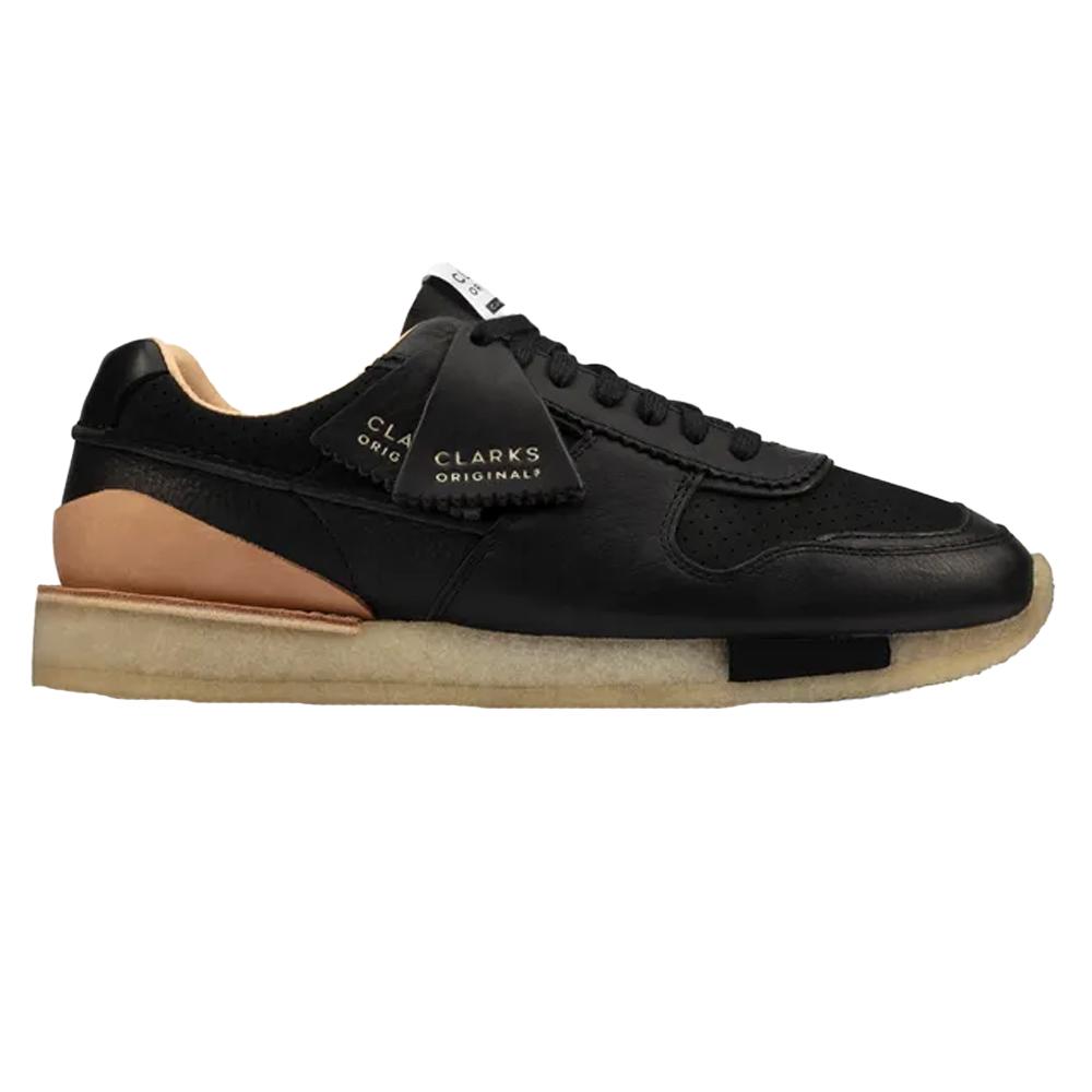 Clarks Mens Toe Run Leather Trainers