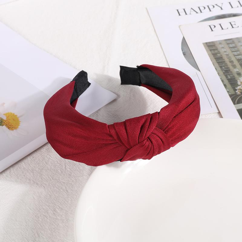 New Headbands for Women Girls Knotted Hair Band Solid Color Hairband Simple Hair Hoop Retro Makeup Headwear Hair Accessories