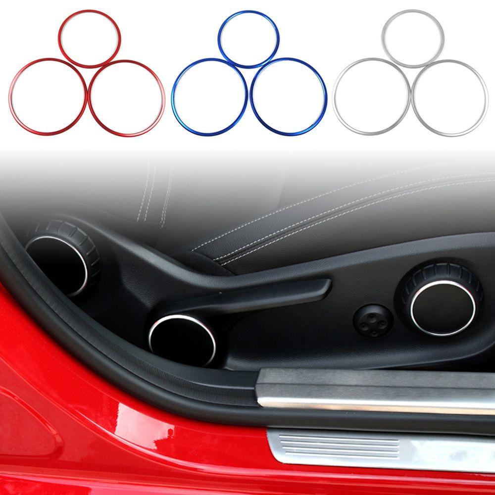 Decorative Circle Easy to Install Exhaust port AC Ring Fittings Car Decoration Sticker Outlet 3pcs