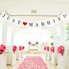 JUST MARRIED Wedding Banner Set-wedding Decorations, Bridal Shower And Engagement Photo Path, Car Decoration