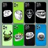 Мем Troll Face   Чехол для телефона для iPhone 15,14,13,12,11,Plus,Pro Max,XS,X,XR,SE,Mini,8,7 Мягкий силиконовый черный чехол