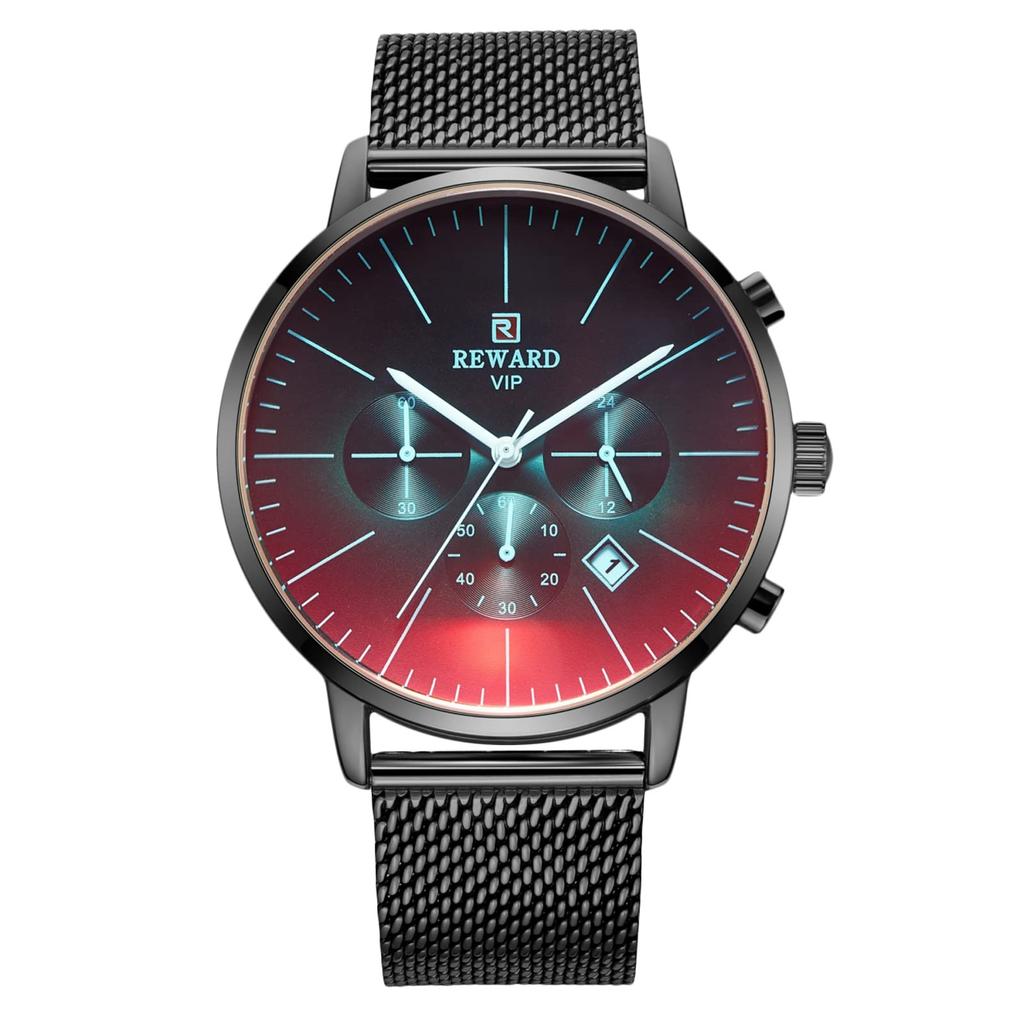 RORIOS Men's Watch, Simple and Popular, Chronograph, Calendar, Date Display, Waterproof, Multi-Hand Analog Quartz Watch, Perfect for Business,