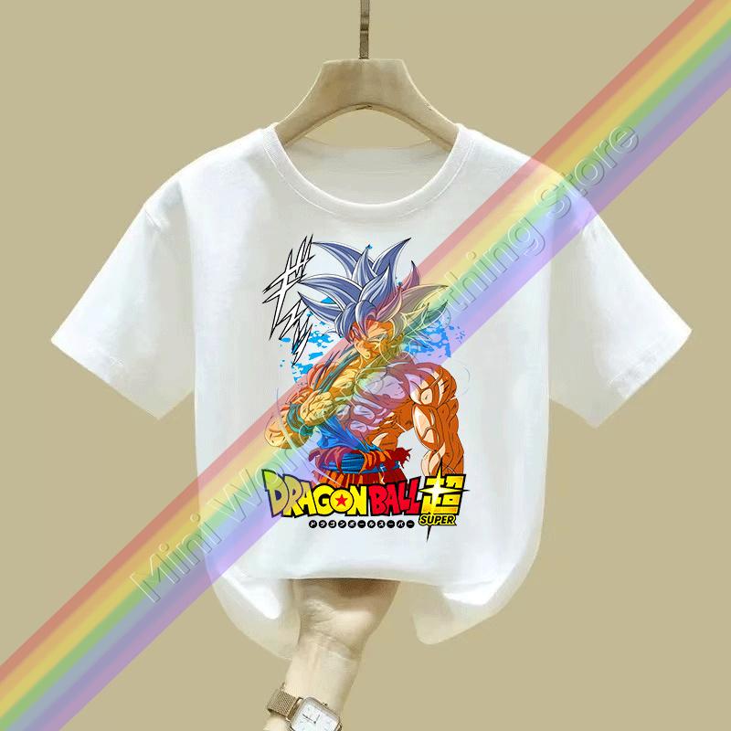 2026 Summer New Digita Printing Japanese Anime Dragon Ball Boys and Girls Tshirt Children Street Leisure Fashion Cosplay Top