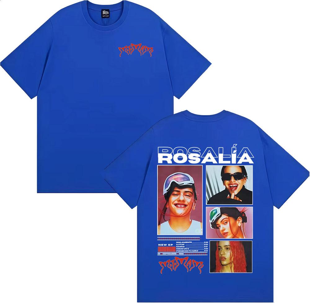 Singer Rosalia Motomami Album 2025 Print T Shirts Men Women Fashion Hip Hop 90s Vintage T-shirt 100% Cotton Short Sleeve T Shirt
