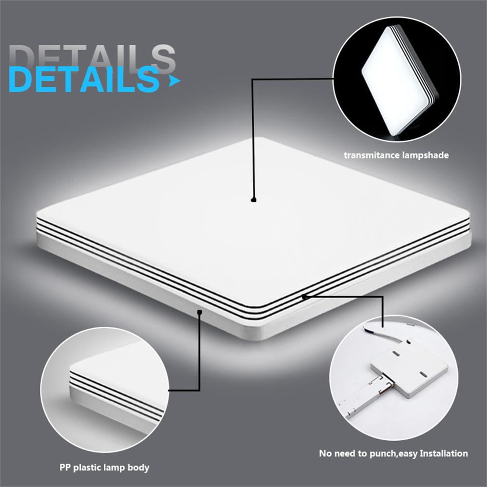 Светодиодный потолочный светильник, свет для спальни, холодный белый, 36 Вт, 24 Вт, 18 Вт, современная светодиодная панельная лампа для внутреннего освещения, ванной комнаты, прихожей, кухни