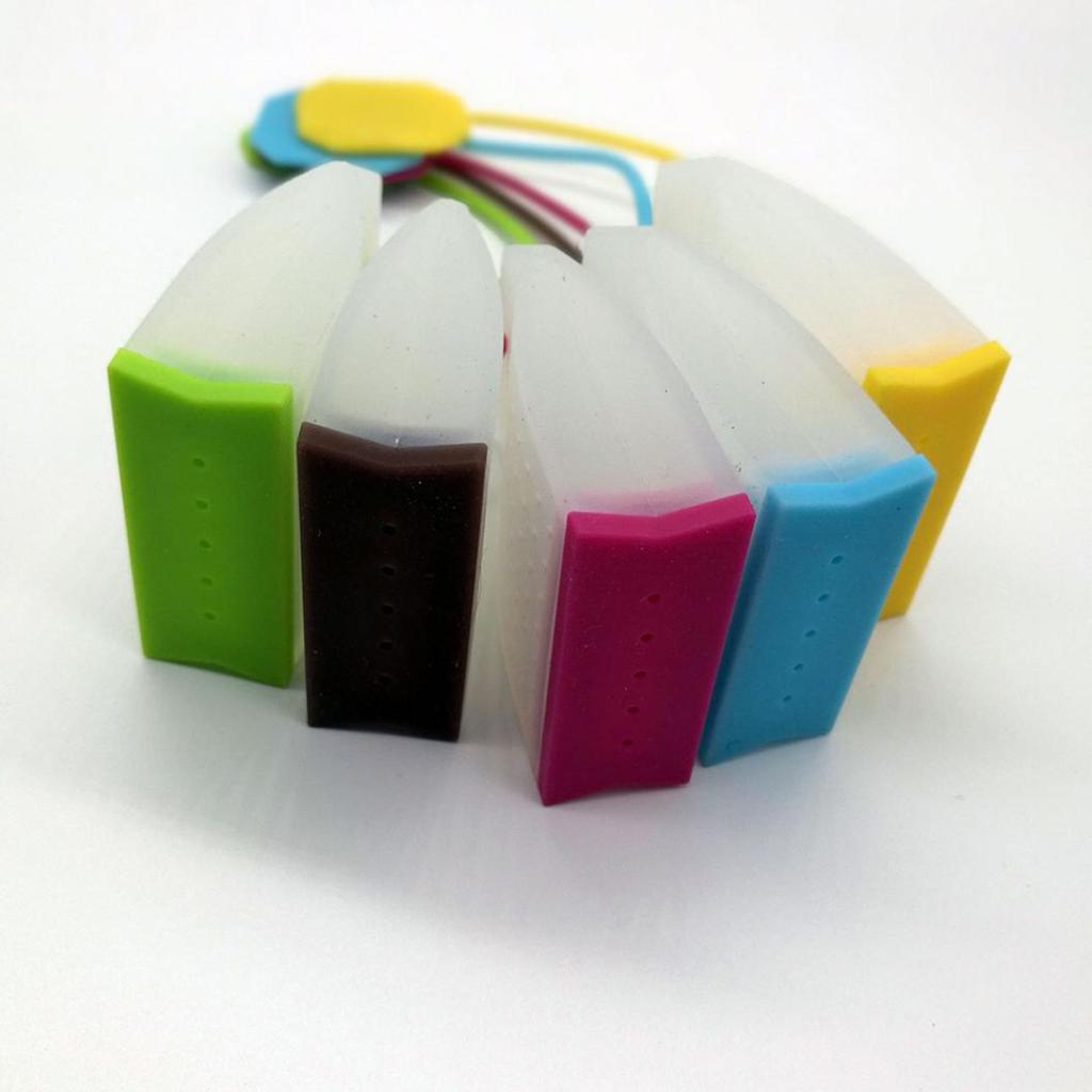2Pcs Silicone Loose Leaf Tea Infusers Tea Bag Shape Herbal Spice Strainer Filter AVE