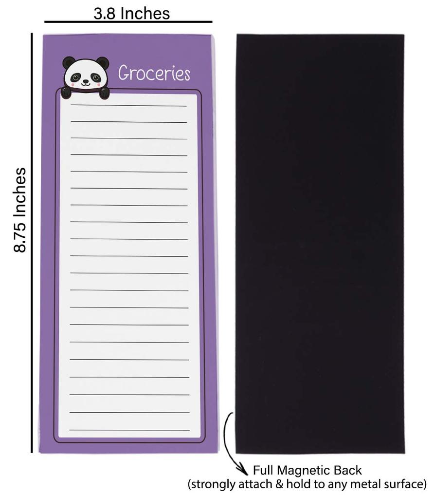 Inkdotpot Pack of 3 Magnetic Fridge To-Do List Notepads- Magnetic Memo Pads For Refrigerator- (50 Sheets