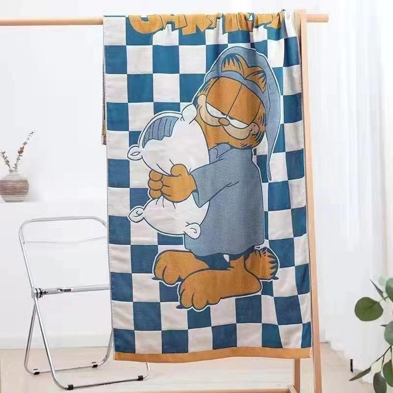Extra Large Cotton Gauze Cartoon Bath Towel - Soft, Quick-Drying for Adults & Kids