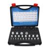 44pcs Nut and Bolt Thread Checker Inch Metric Nut and Bolt Gauges with Case for Size Check On