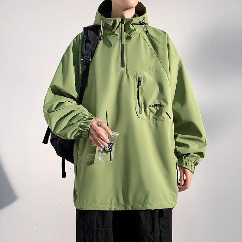 Мужская куртка с капюшоном, весенне-осенняя, новая, повседневная рабочая куртка, водонепроницаемая куртка